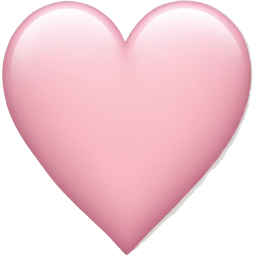 Light Pink heart iOS  emoji