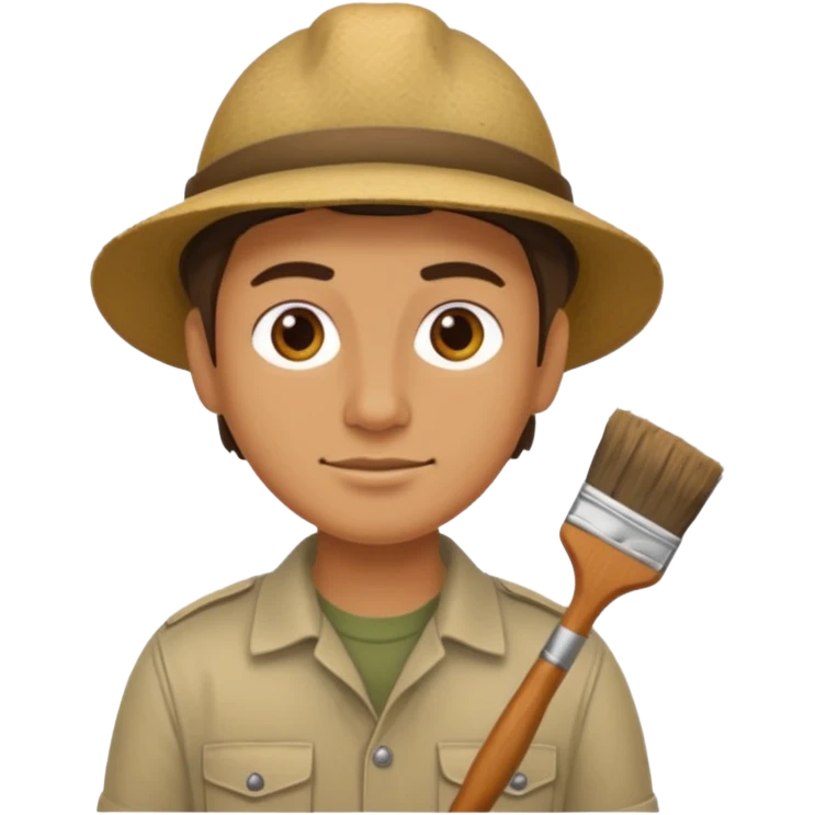 Archaeologist with Brush emoji