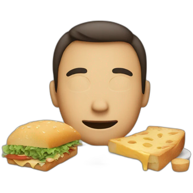 person thinks of food emoji