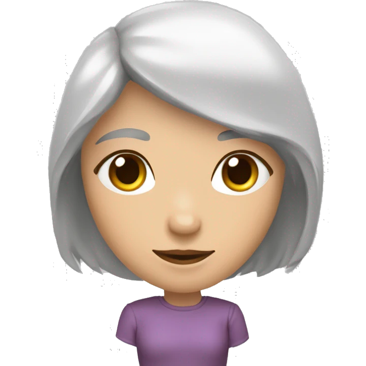 Девушка с каштановыми длинными мрволосами волосами emoji