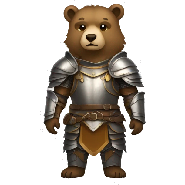 bear in paladin armor emoji