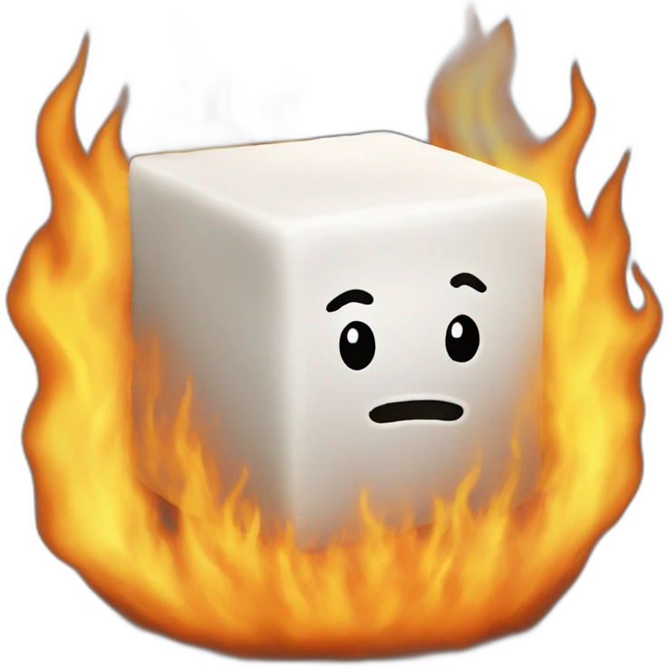 salt cube burning emoji