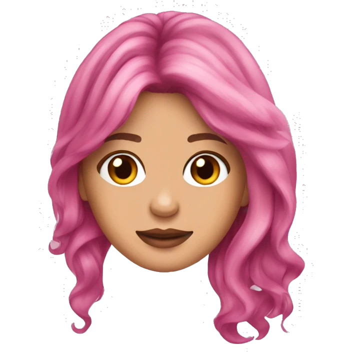 Selena Gomez with pink hair  emoji