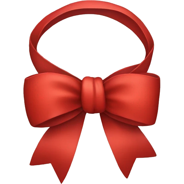 a red bow emoji