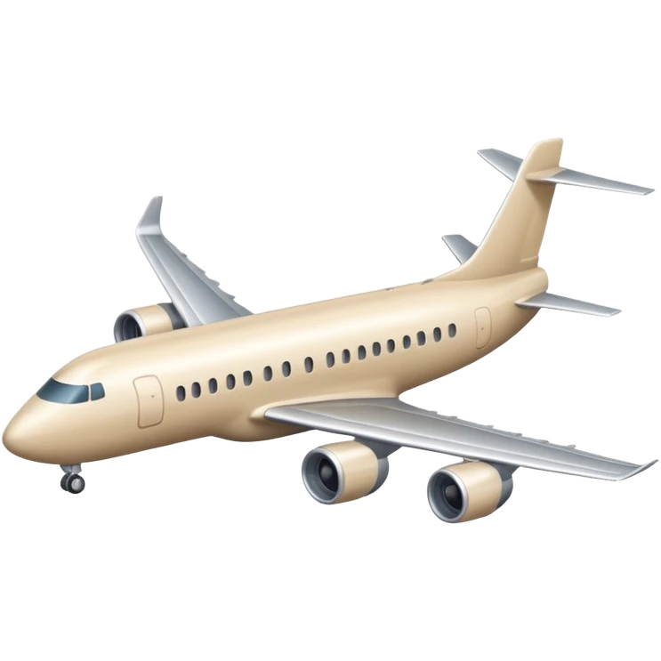 long light beige passenger airplane emoji