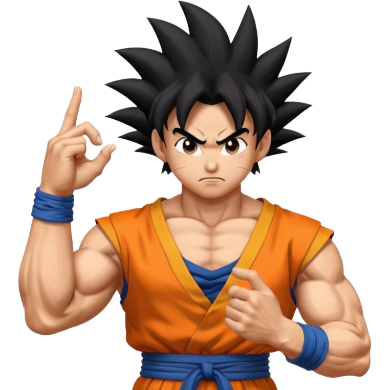Goku fingers Ran  emoji