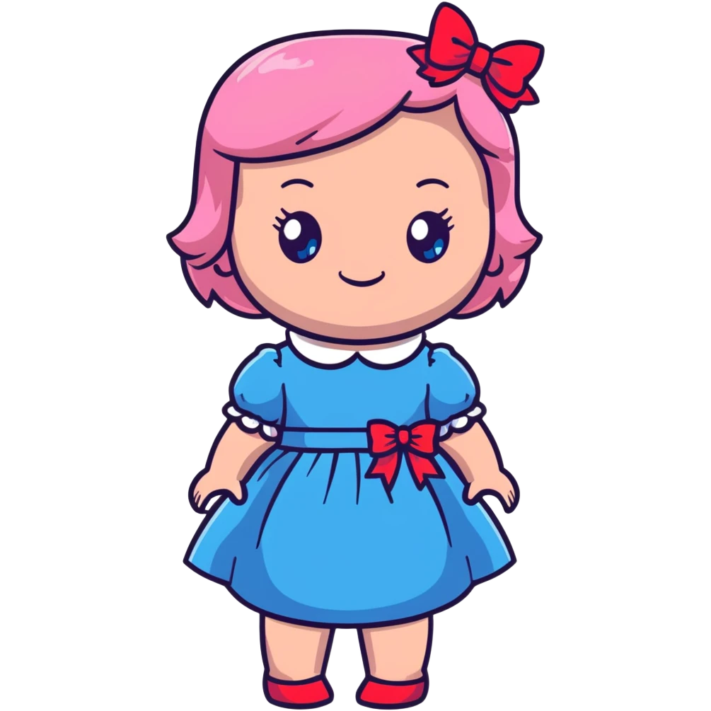 Poppy doll from Poppy Playtime emoji