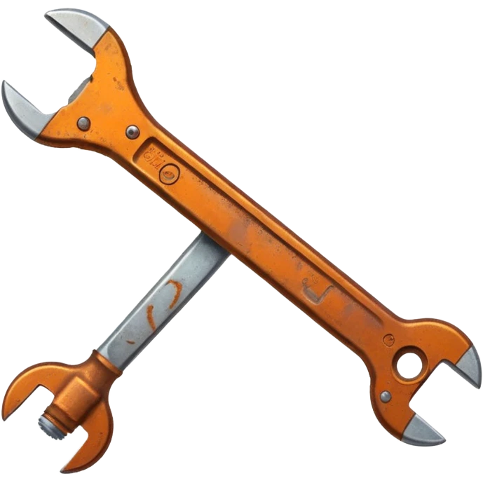 Old wrench covered in rust.



















 emoji