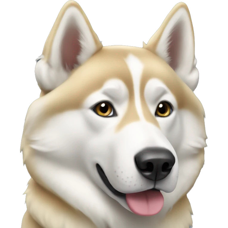 Blonde husky  emoji
