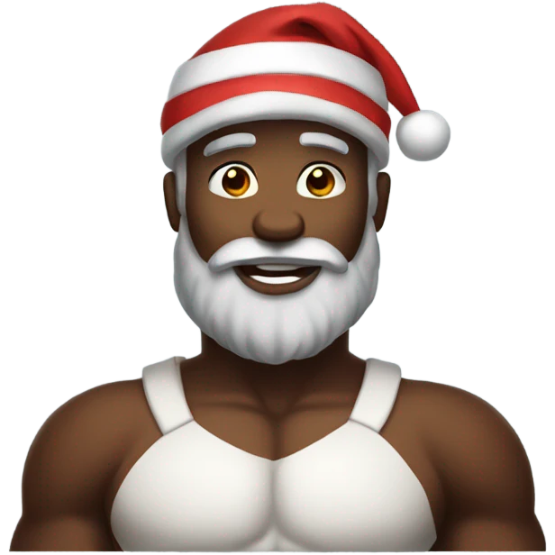 Buff black santa emoji
