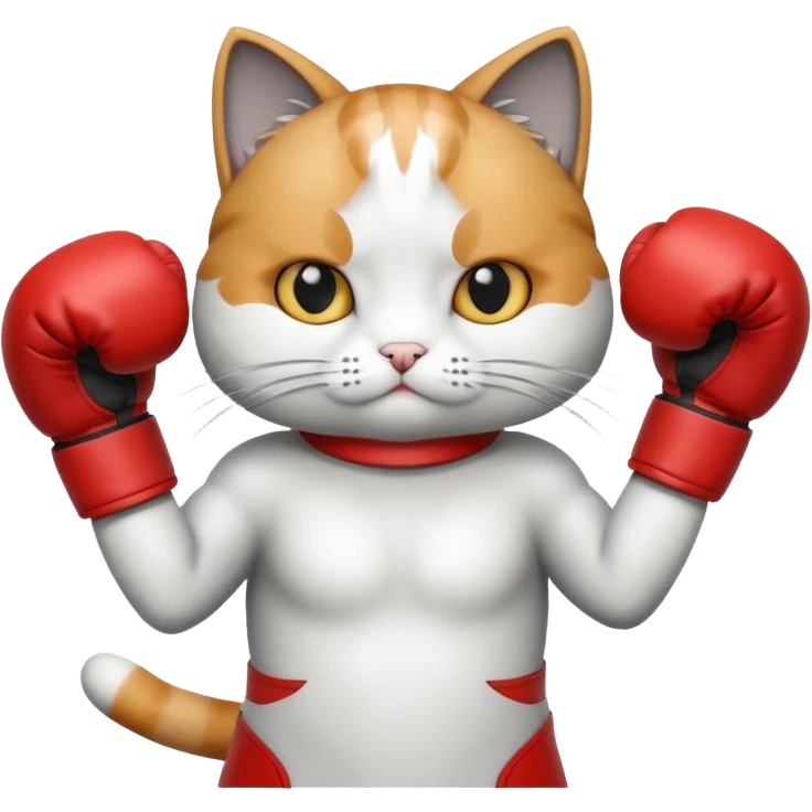 Cat boxing emoji