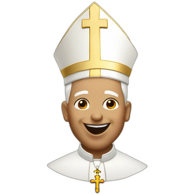 pope with tongue out emoji
