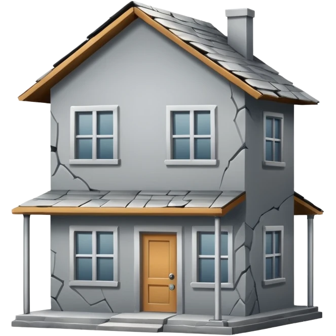 House modern with problem emoji