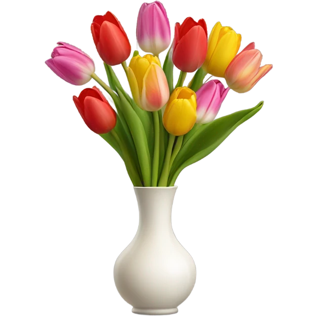 Tulips in vase emoji