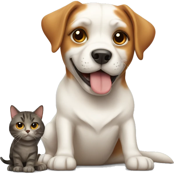 Dog with a cat  emoji