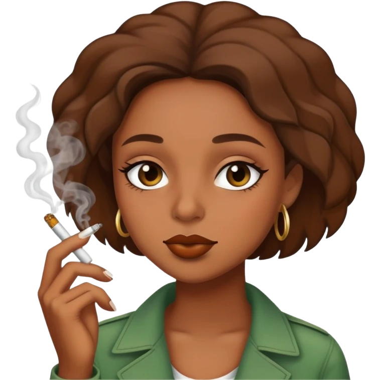 Girl smoking marijuana emoji