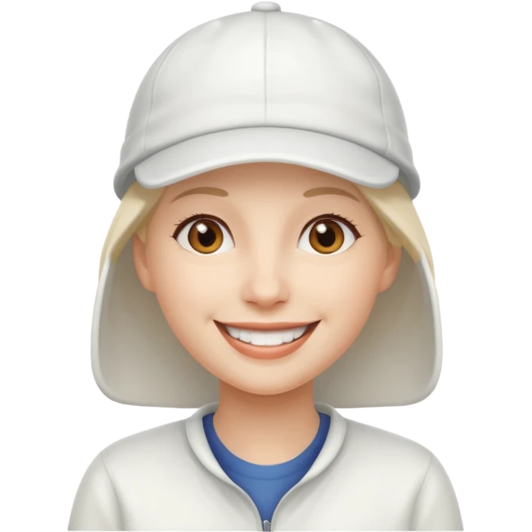 woman with white cap emoji