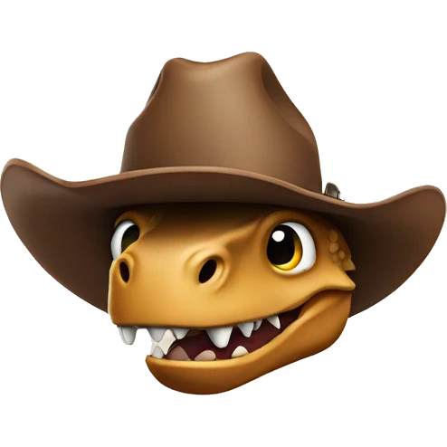 Dinosaur with a cowboy hat  emoji
