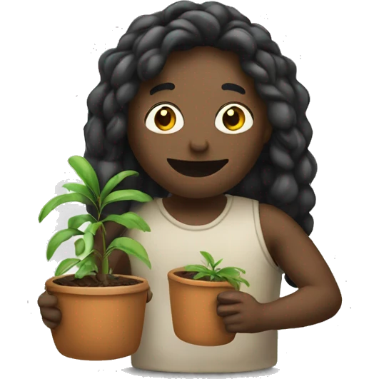 an emoji holding a pot  emoji
