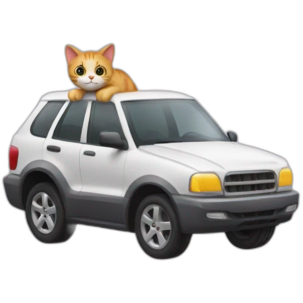 Cat drive car emoji