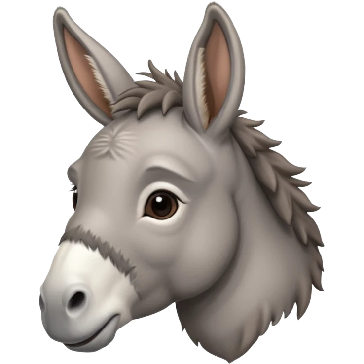 Cute donkey looking sideways emoji