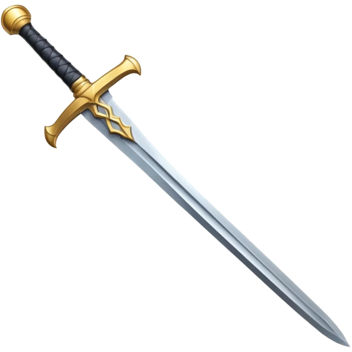 a sharp sword with metallic blade, kılıç emoji