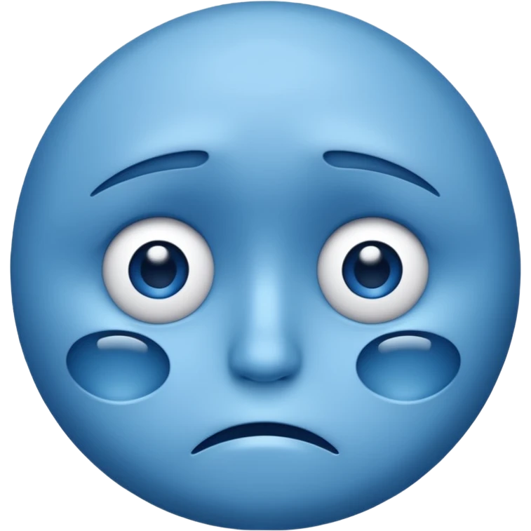 blue sad face emoji