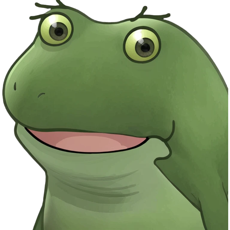 Make the Bufo frog look even more surprised, with eyes popping out, mouth agape, and cheeks puffed, no background. emoji