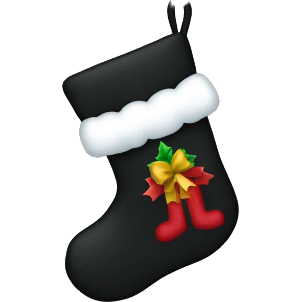 Black Christmas Stocking emoji