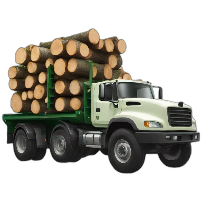 forest forwarder truck with timber emoji