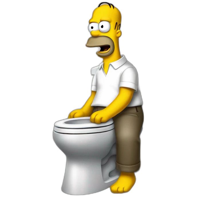Homer au toilette  emoji