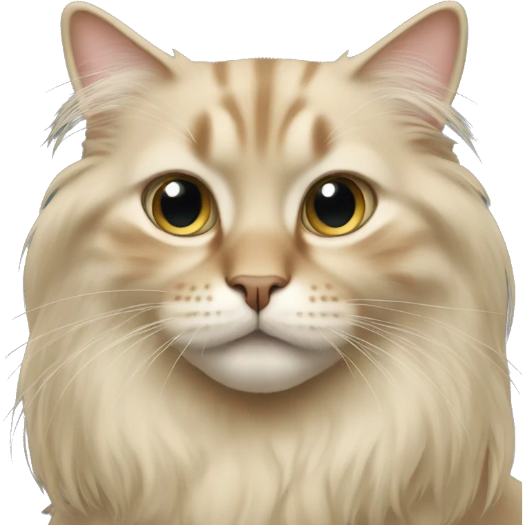 Beige longhair cat emoji
