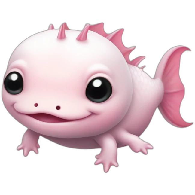 Cute little Chubby Axolotl  emoji