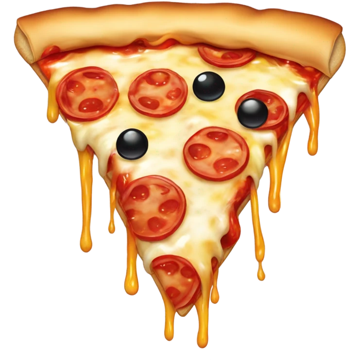 A pizza dripping water emoji