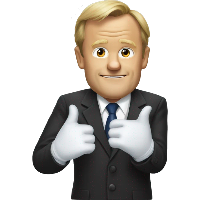 donald tusk wearing gloves emoji