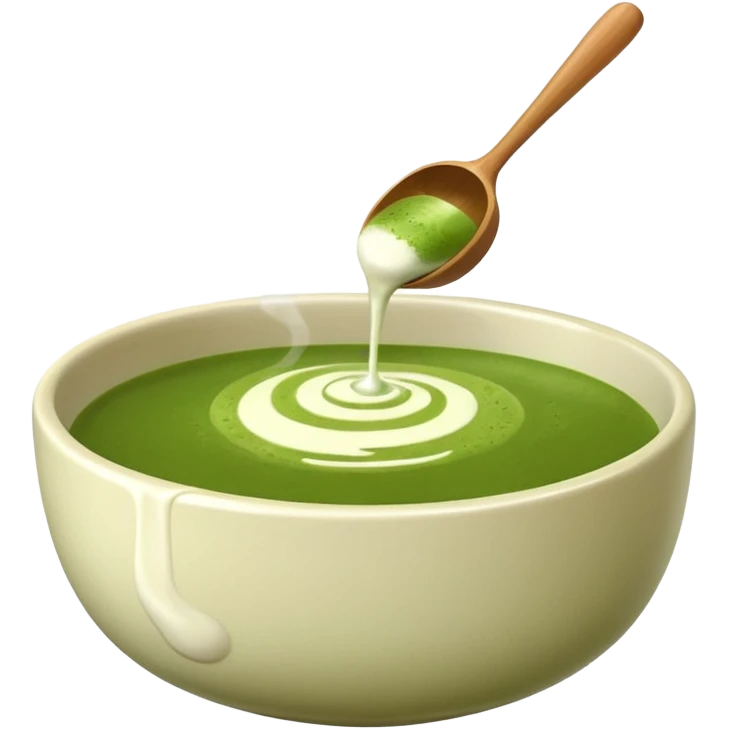 chasen whisk with bowl of matcha emoji