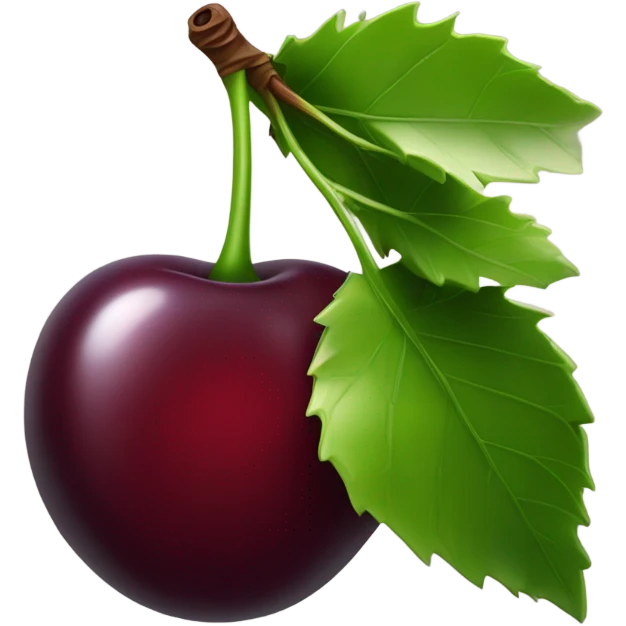 Burgundy cherry emoji