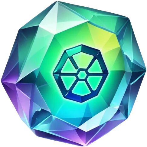 Raioactive neon crystal emoji