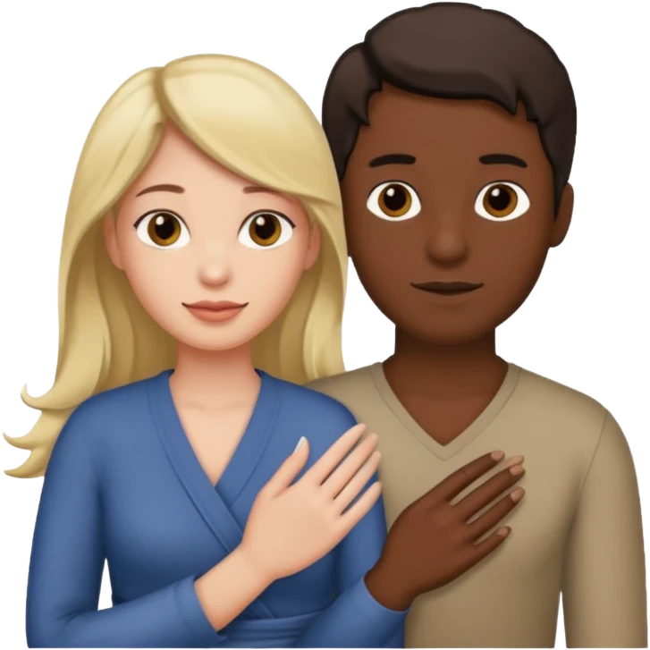 Women wraps her hand on man penis  emoji
