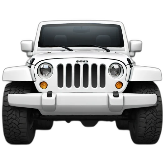 White Jeep wrangler  emoji