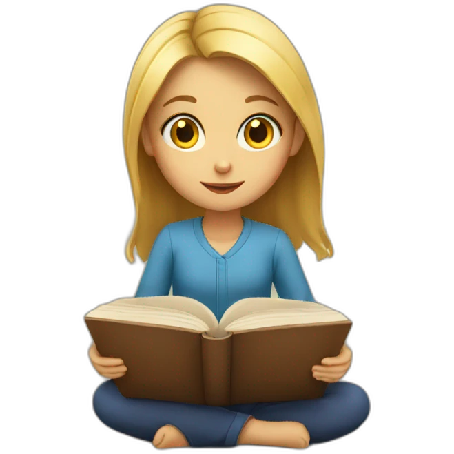 reading girl emoji