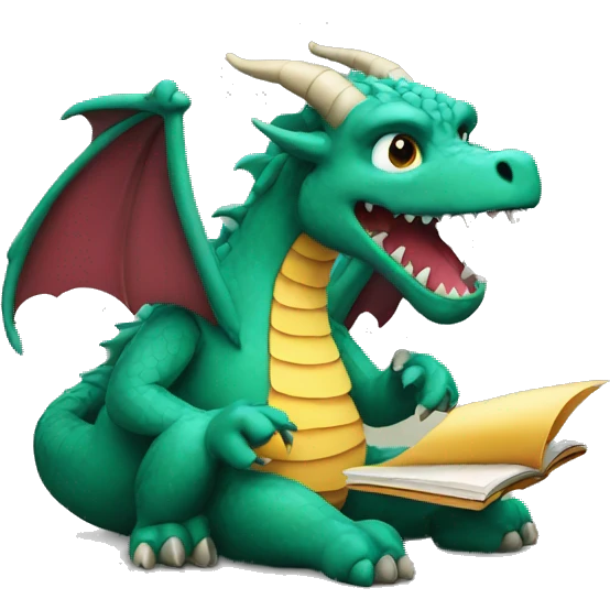 Dragon typing emoji