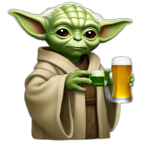 Yoda qui boit une biere emoji