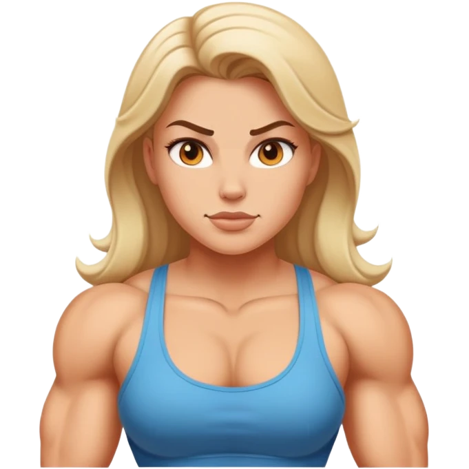 strong big muscle white girl emoji