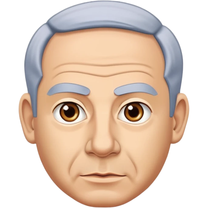 Create a highly recognizable emoji-style illustration of Benjamin Netanyahu, with simplified facial features, exaggerated expressions, and a cartoonish look, focusing on clear and iconic shapes, flat colors, and a clean vector style emoji