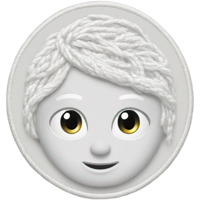 white embroidery emoji