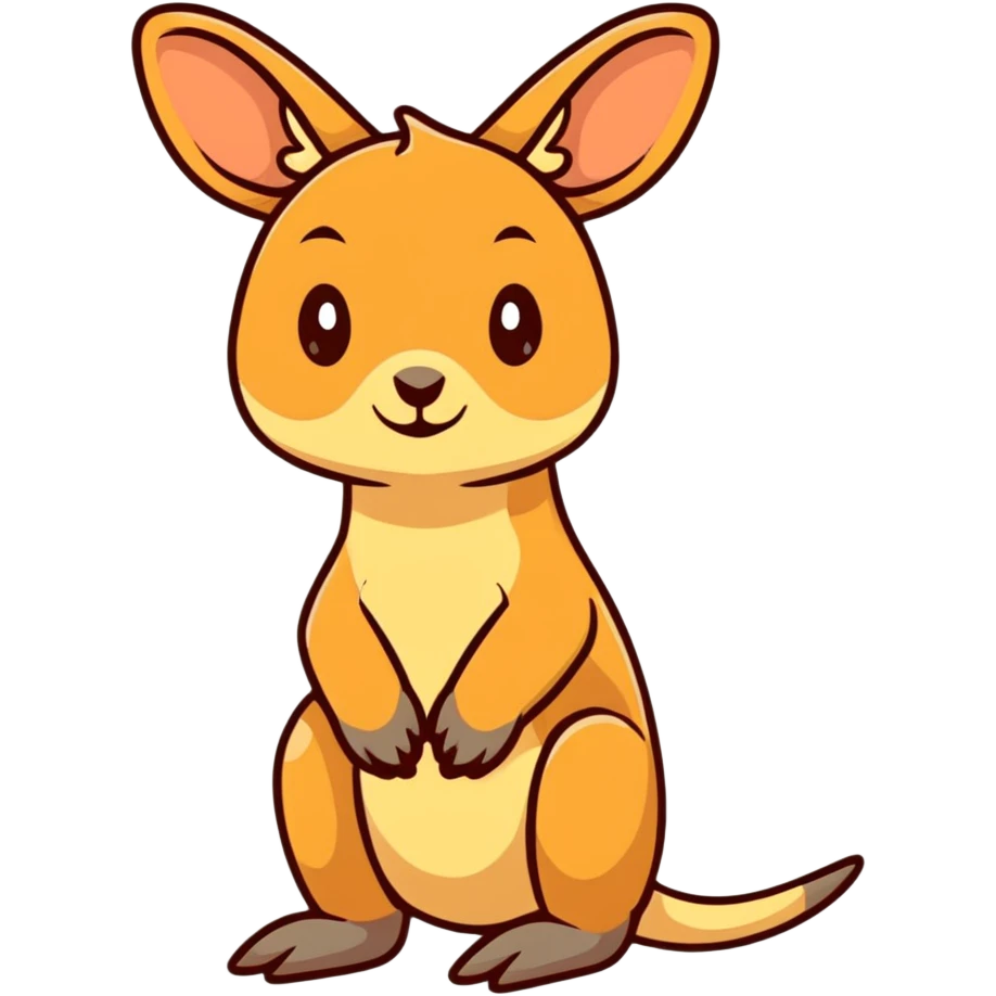 adorable joey baby kangaroo emoji