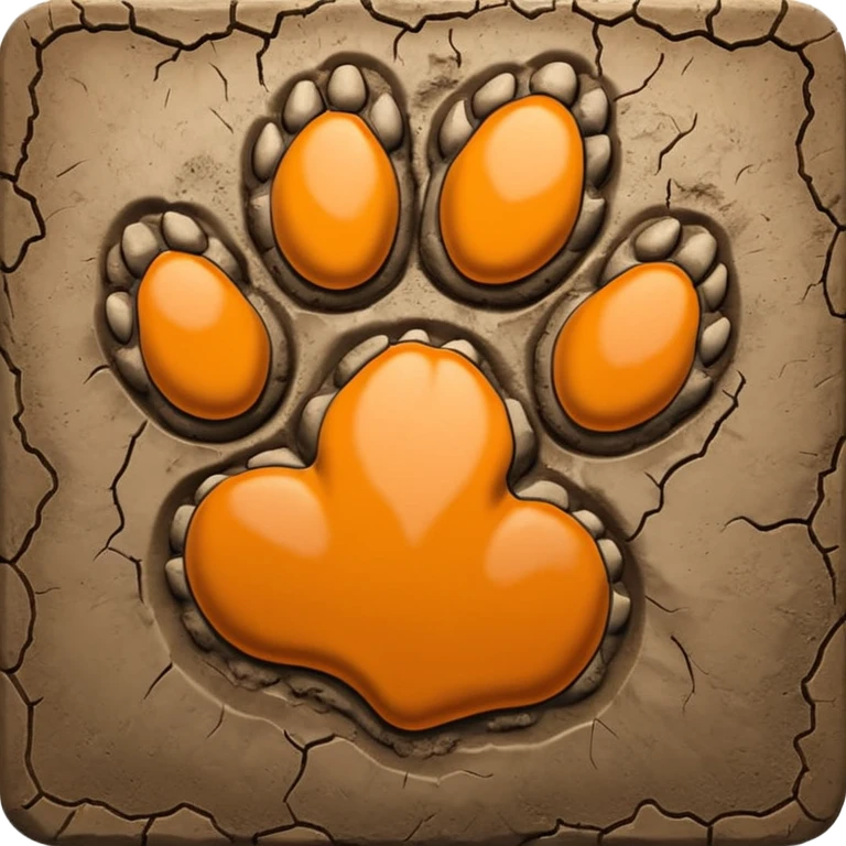 Bobcat paw print  emoji