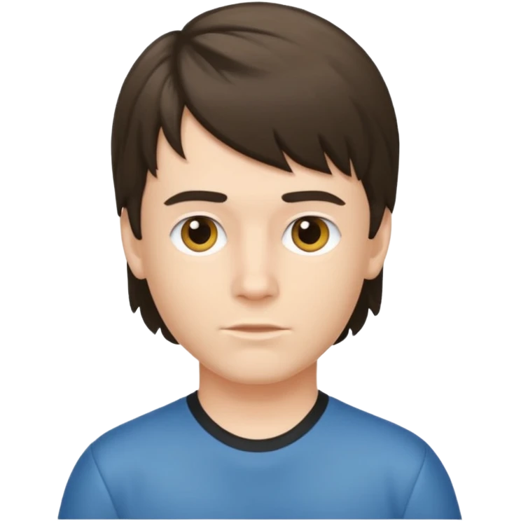 Boy with mullet hair cut  emoji