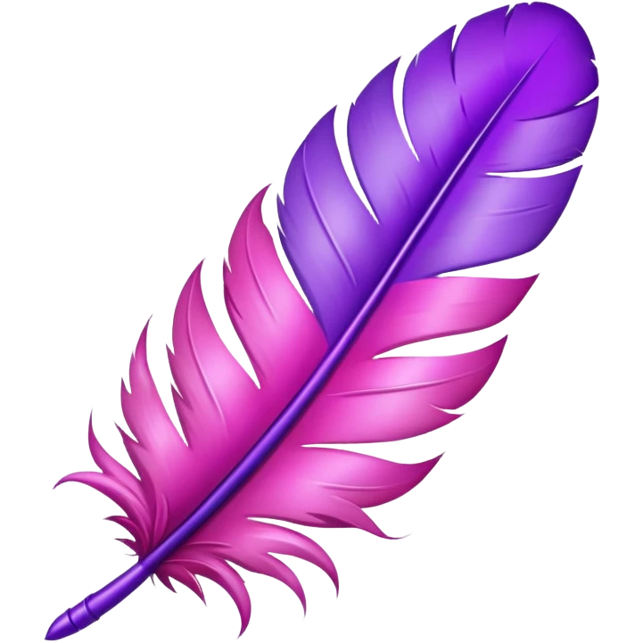 ultra realistic pink and purple feather emoji